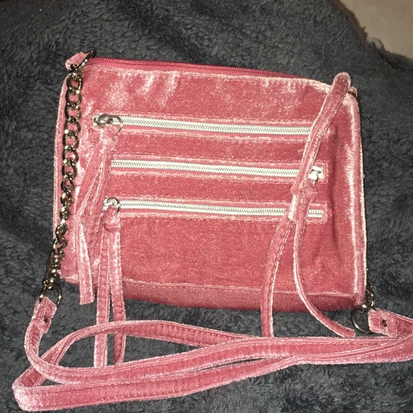 Pink velvet purse - Picture 1 of 2